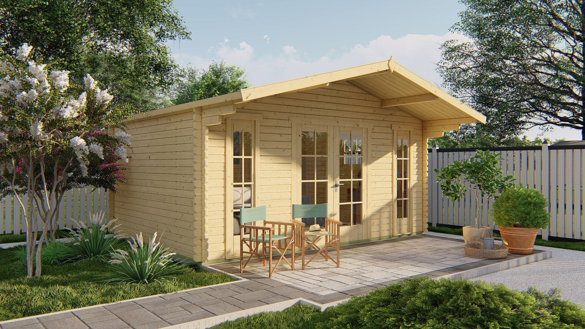 Gustav Garden Shed - Log Cabin 44mm