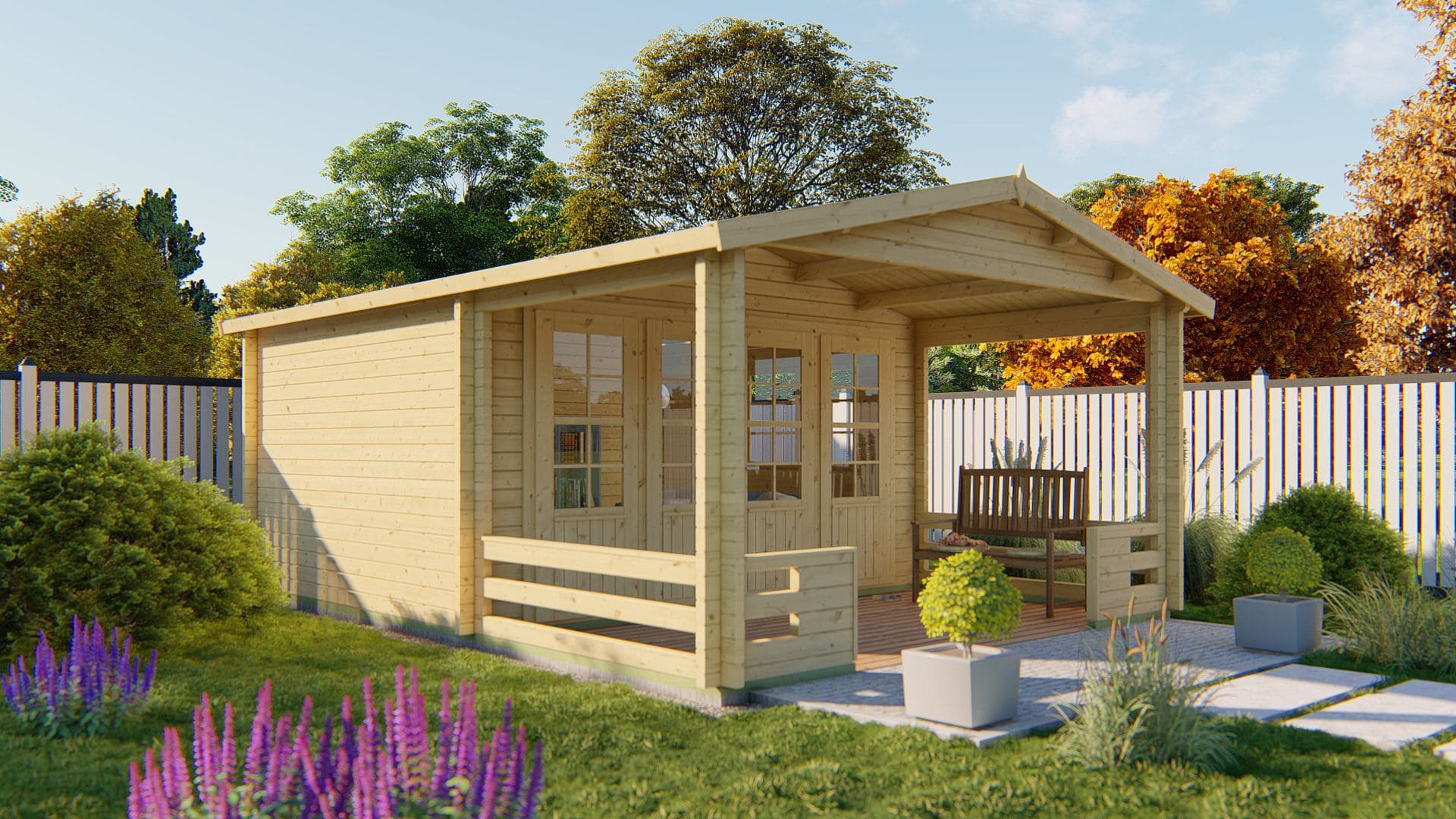 Bolton Garden Shed - Log Cabin 58mm
