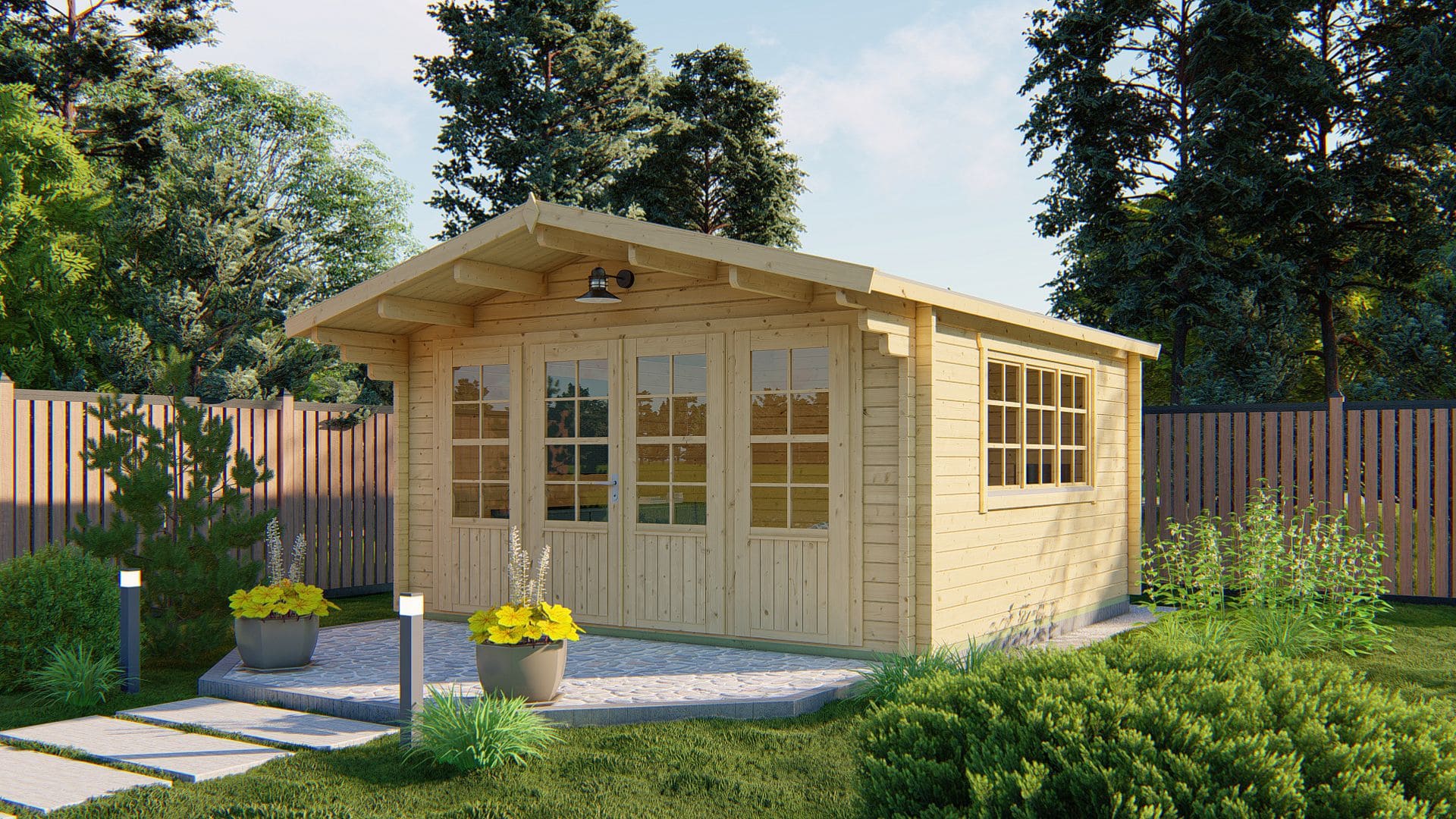 Blackpool Garden Shed - Log Cabin 58mm