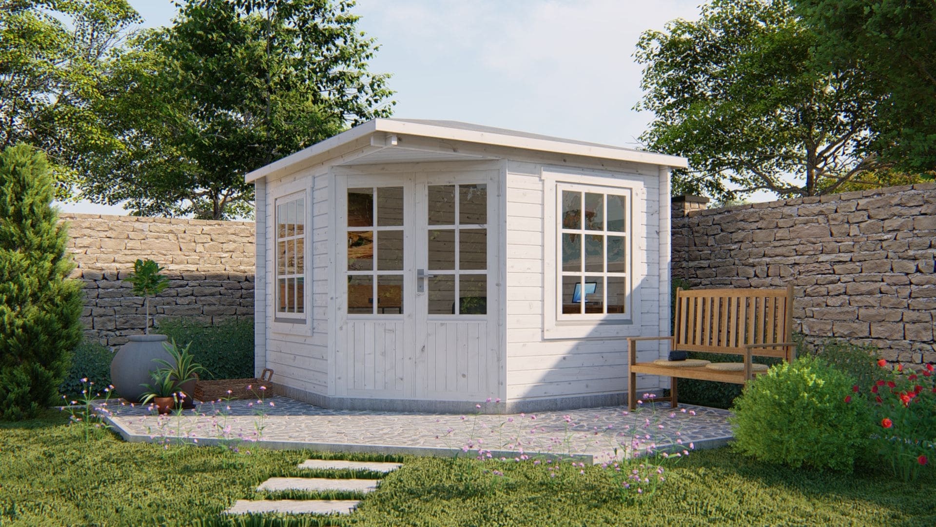 Emma Garden Shed - Log Cabin 40mm
