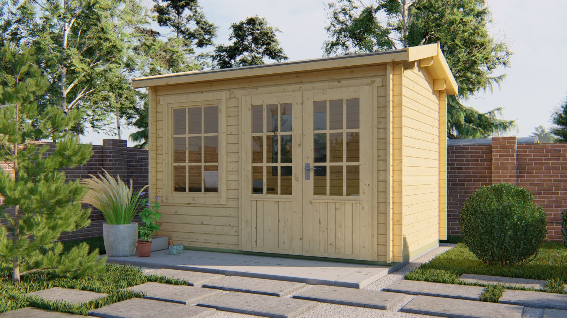Daisy Garden Shed - Log Cabin 40mm