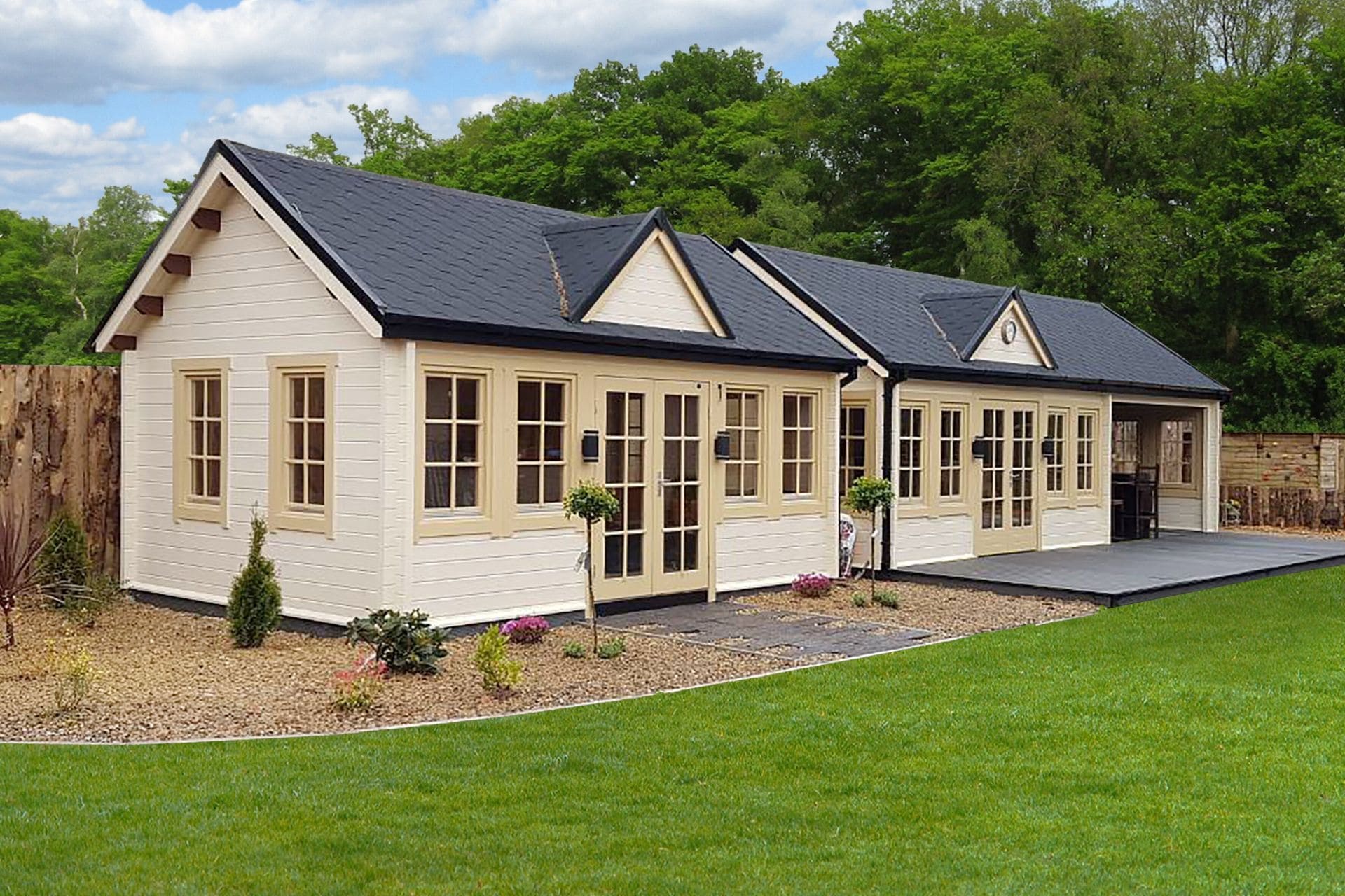 Clockhouse Trevor Garden Shed - Log Cabin 70mm
