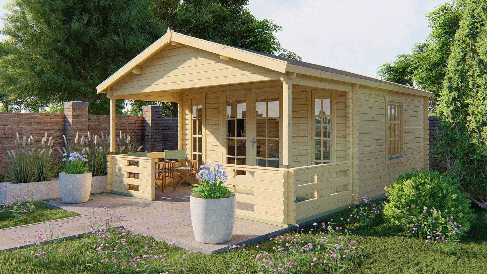 Heino Garden Shed - Log Cabin 44mm