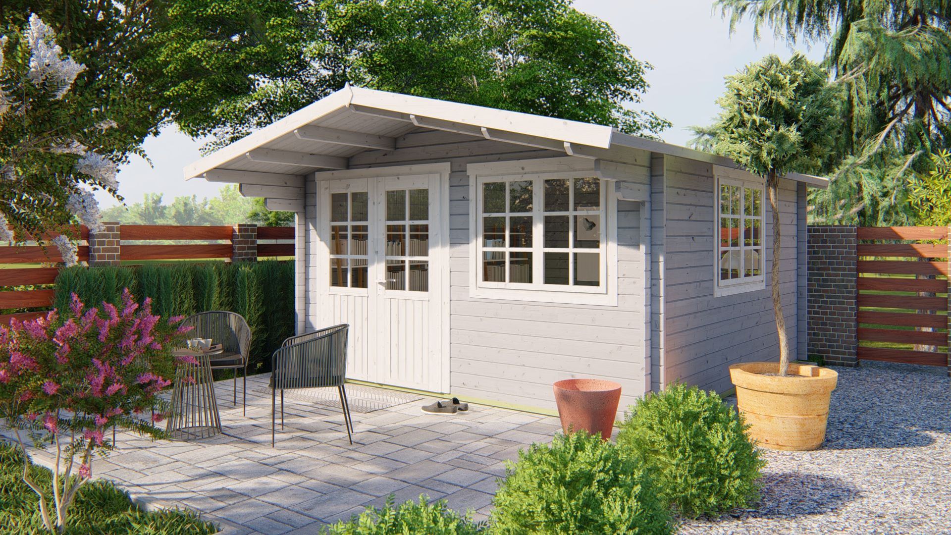 Inge Garden Shed - Log Cabin 44mm untreated