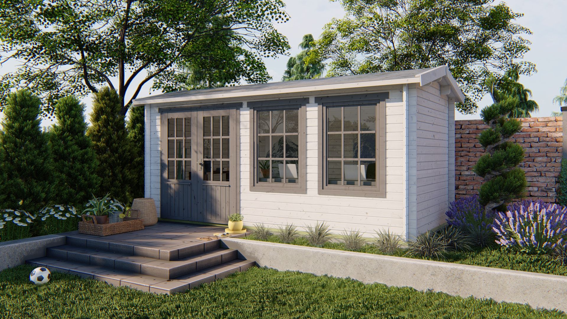 Justine Garden Shed - Log Cabin  40mm untreated