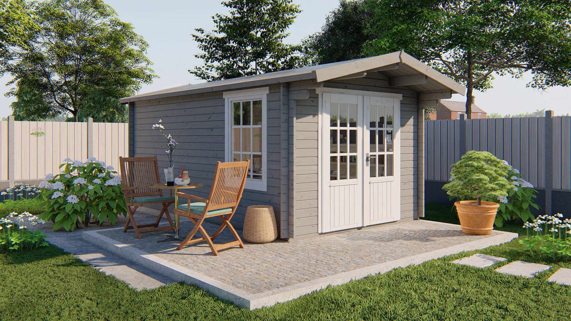 Julia Garden Shed - Log Cabin 40mm untreated