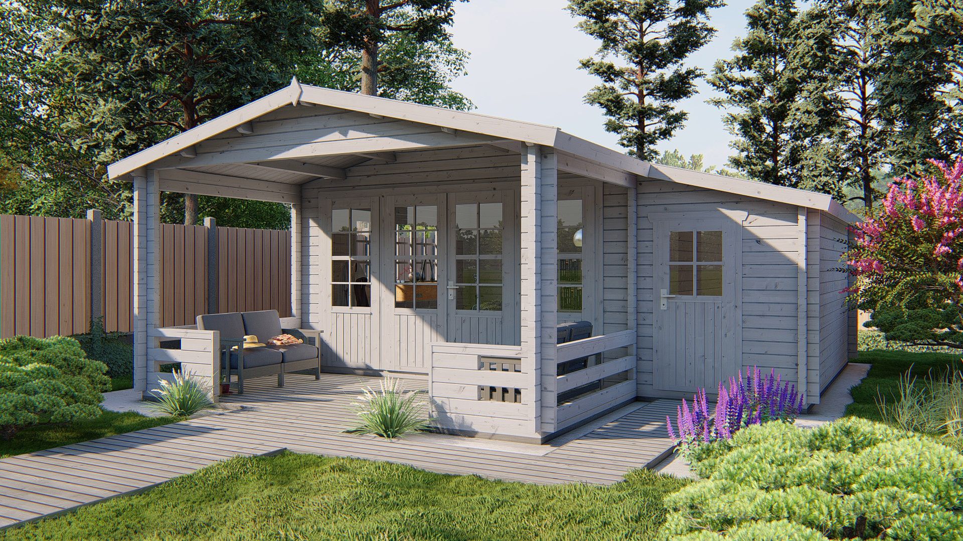 Manchester Garden Shed - Log Cabin  58mm  untreated