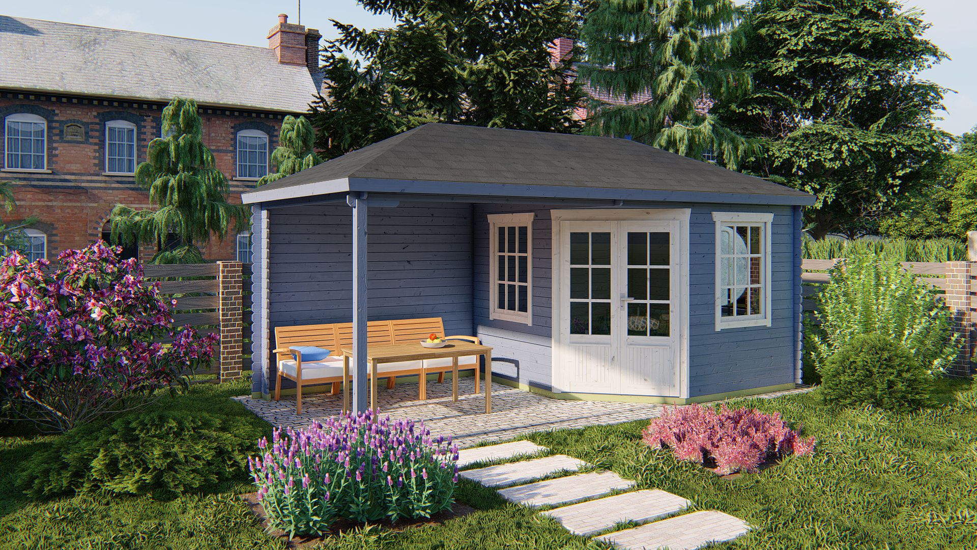 Markku Garden Shed - Log Cabin  28mm  untreated