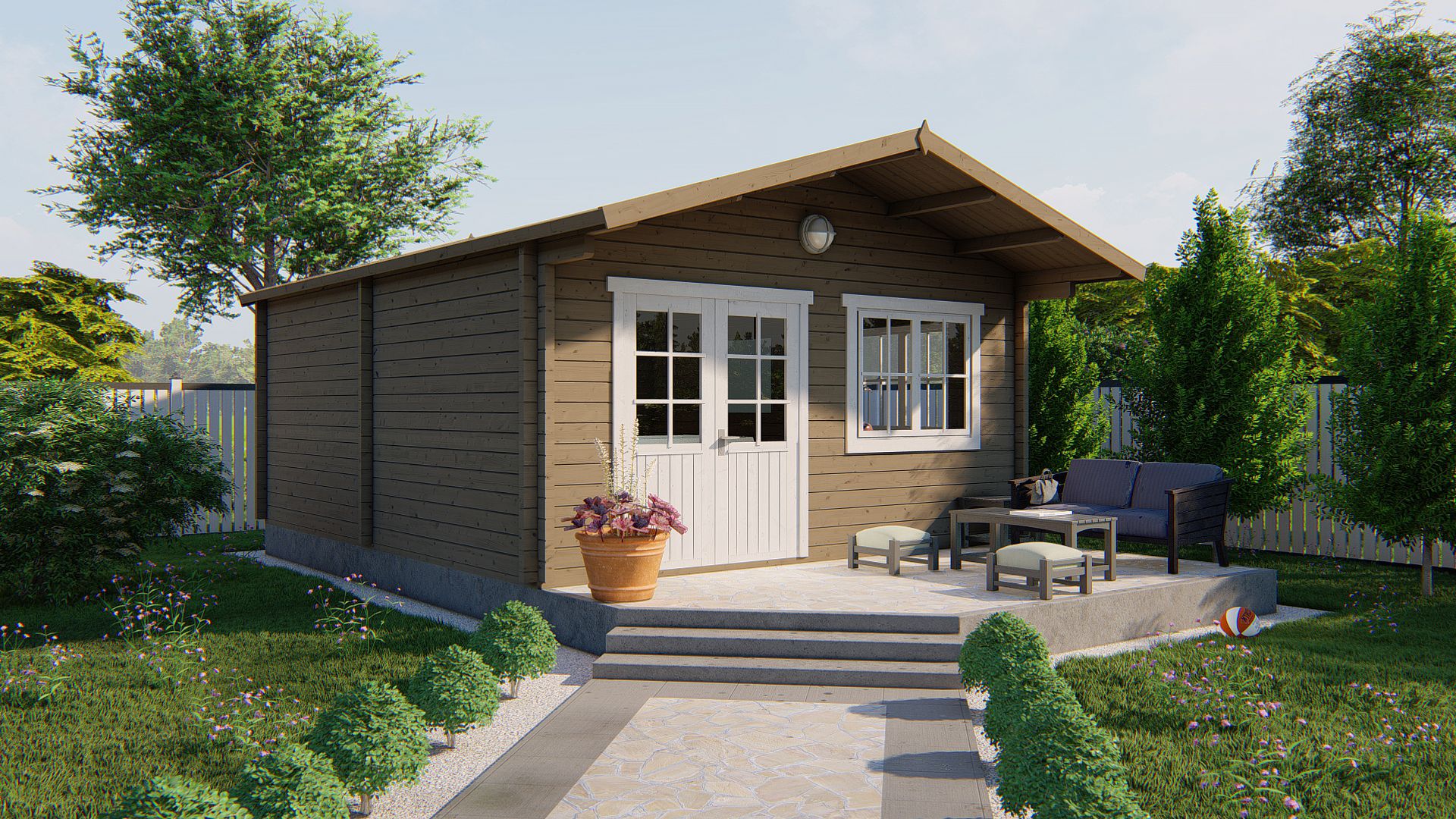 Niedersachsen Garden Shed - Log Cabin  70mm  untreated