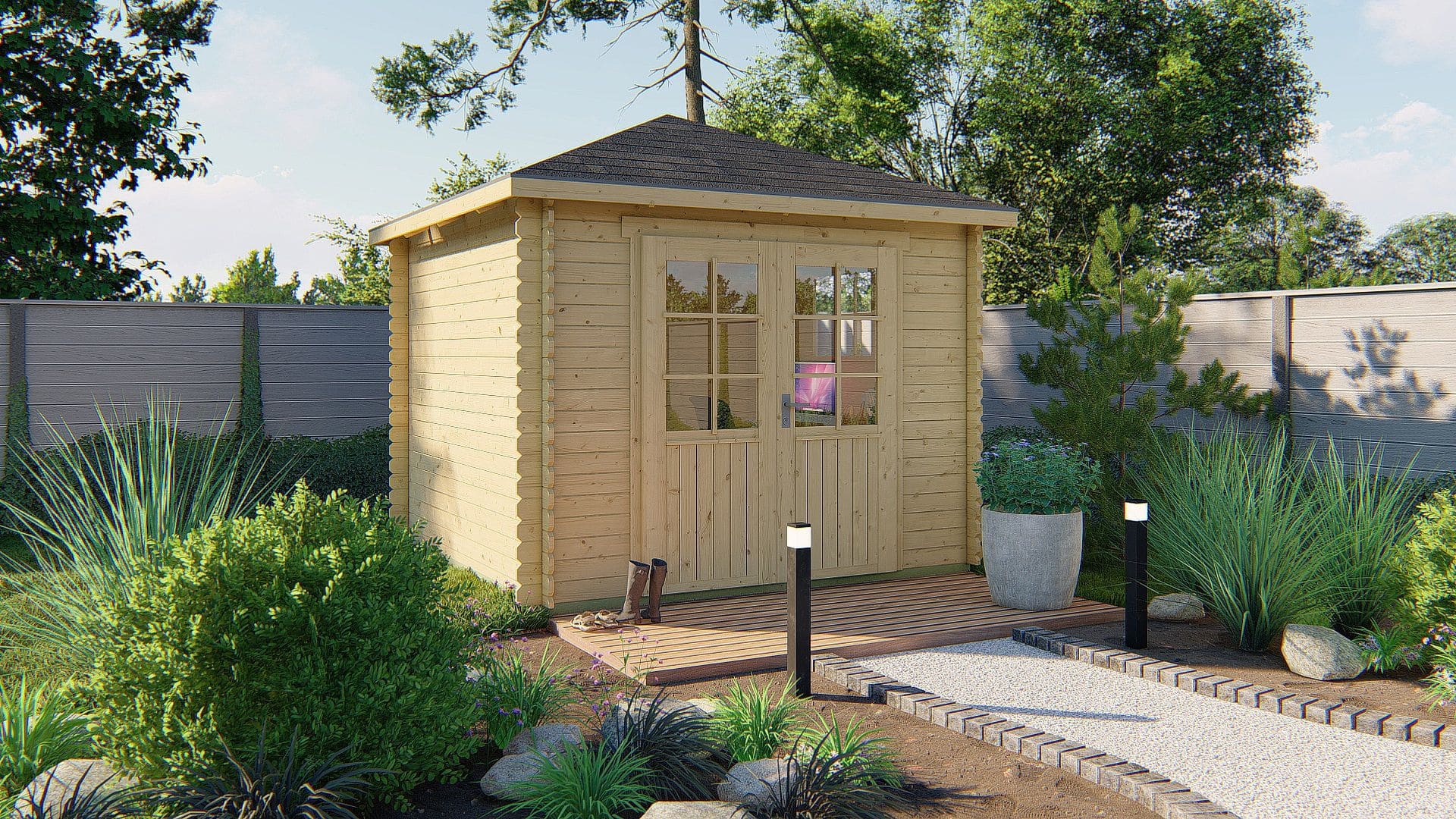 Halvar Garden Shed - Log Cabin 28mm