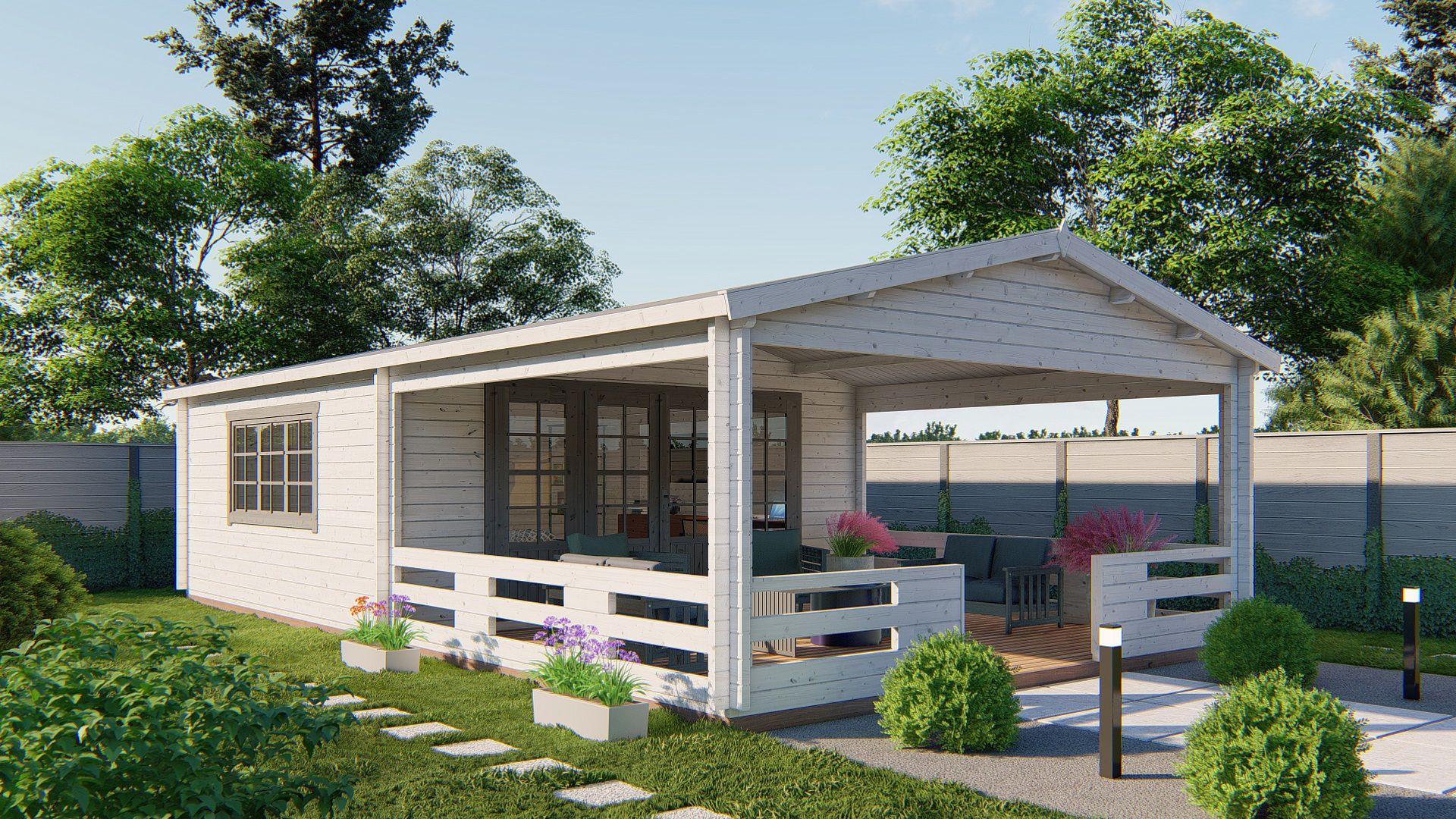 Sheffield Garden Shed - Log Cabin | 58מ"מ | untreated