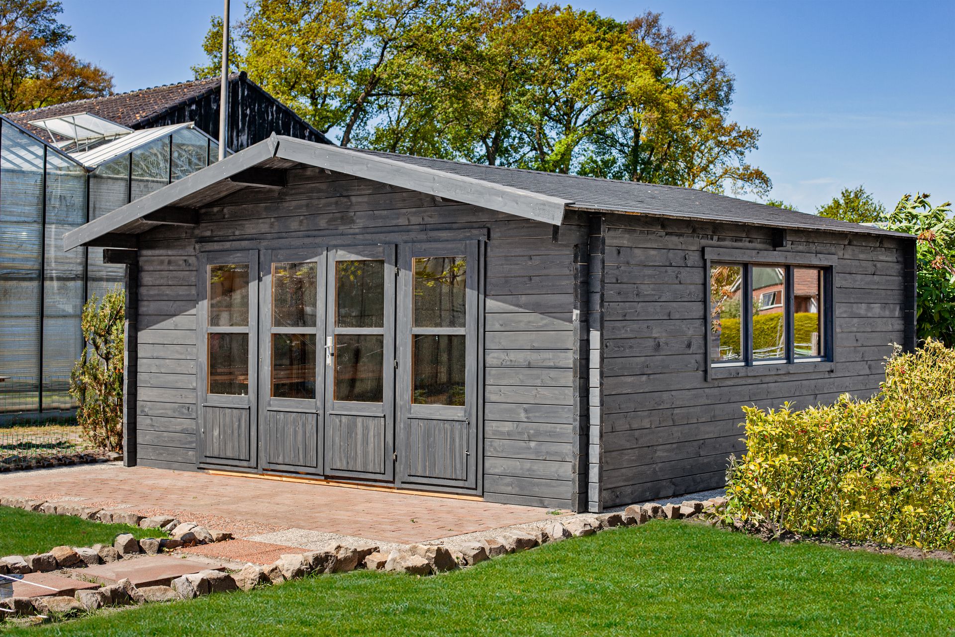 Southampton Garden Shed - Log Cabin | 58מ"מ | untreated